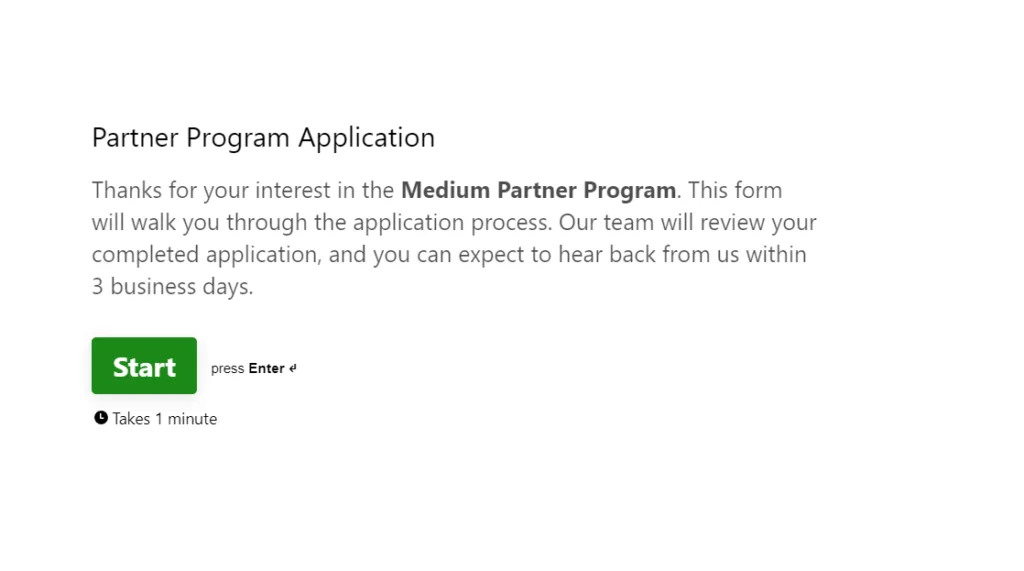 Medium partner program application