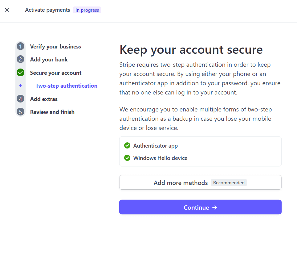 authenticator Stripe