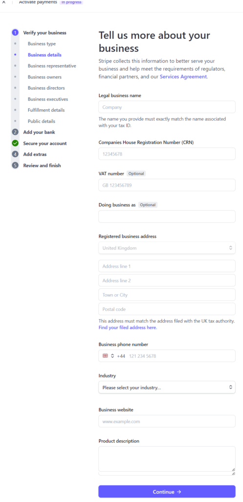 more business details