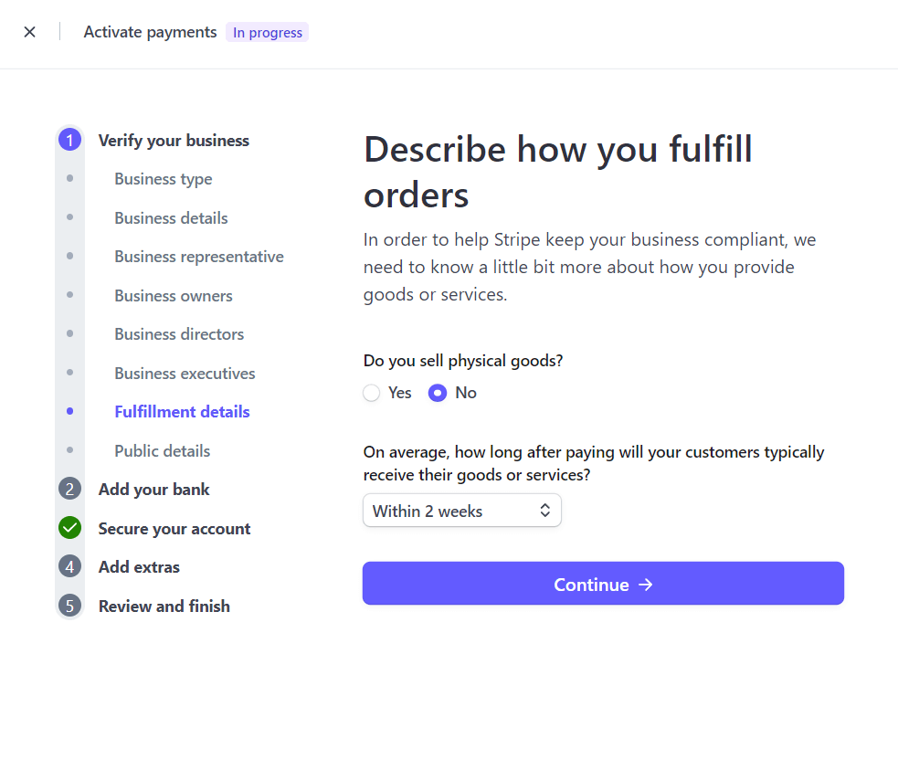 fulfillment details stripe